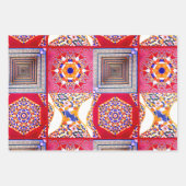 Azulejos CGツイスト付き幾何学的タイル ラッピングペーパーシート (正面2)