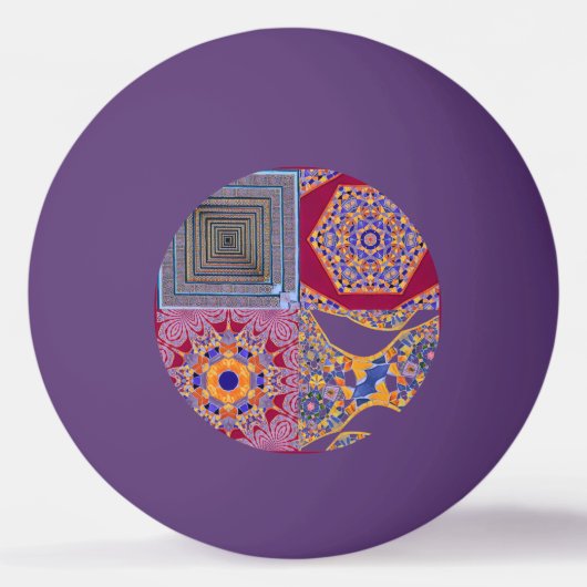 Azulejos CGツイスト付き幾何学的タイル 卓球ボール (正面)