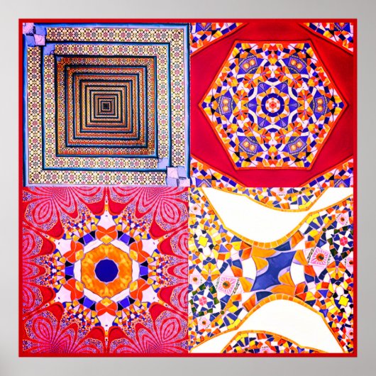 Azulejos Geometric Tiles with a CG twist ポスター (正面)