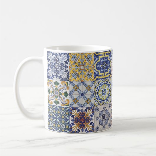Azulejos patchwork コーヒーマグカップ (左)