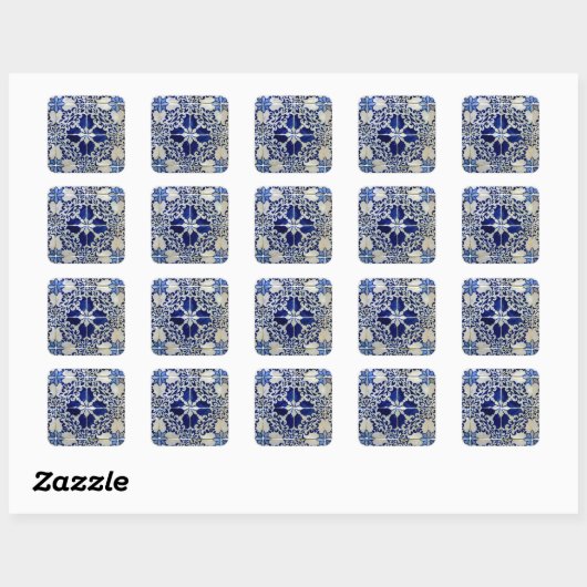 Azulejos, Portuguese Tiles スクエアシール (シート)