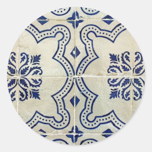 Azulejos, Portuguese Tiles ラウンドシール (正面)