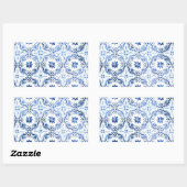 Azulejos, Portuguese Tiles 長方形シール (シート)