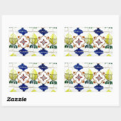 Azulejos, Portuguese Tiles 長方形シール (シート)