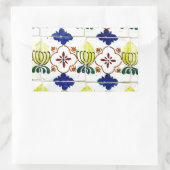 Azulejos, Portuguese Tiles 長方形シール (バッグ)