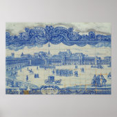 Azulejos tiles depicting the Praca do Comercio ポスター (正面)