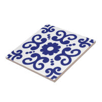 ポルトガルタイル Azulejoポルトガル地中海のブルホワイト03 タイル | Zazzle.co.jp