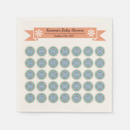 Azura Crest Baby Shower Paper Napkins スタンダードカクテルナプキン
