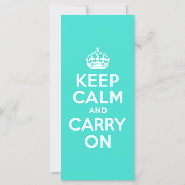 AzureとターコイズKeep Calm and Carry On (正面)