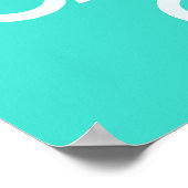 AzureとターコイズKeep Calm and Carry On ポスター (角)