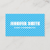 AzureとBlue Checkerboardミニマル主義者 名刺 (正面)