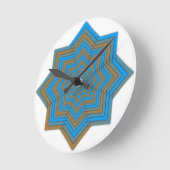 AzureとEmber Star ラウンド壁時計 (傾斜)