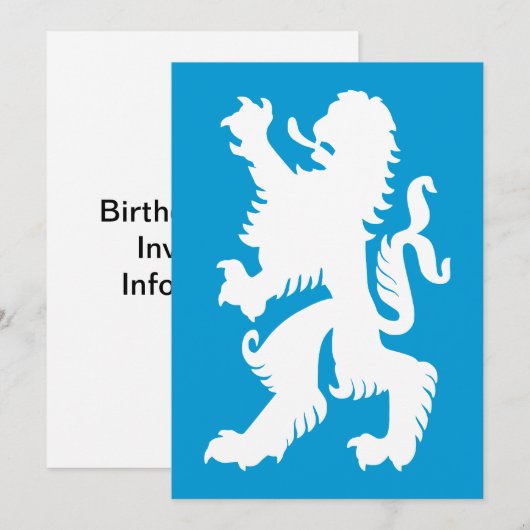 AzureとWhite Bavarian Lion 招待状 (正面/裏面)