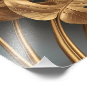 AzureのGilded Monstera フォトプリント (角)