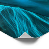 AzureのWindswept Unicorn ポスター (角)