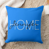 Azureカラーホームモノグラム クッション (ブランケット)