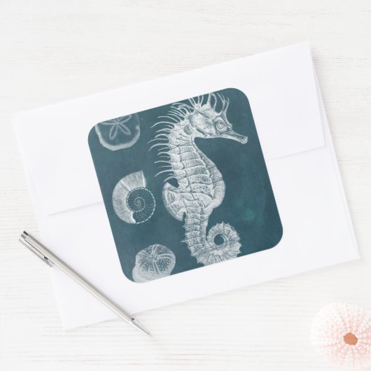 Azureシーホース勉強I スクエアシール (封筒)