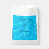 Azureターコイズブルー水反射ミニマリズム フェイバーバッグ (正面)