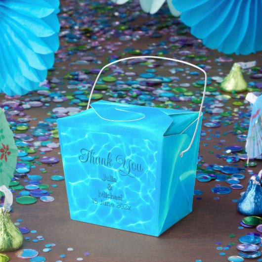 Azureターコイズブルー水反射ミニマリズム フェイバーボックス (パーティー)