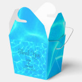 Azureターコイズブルー水反射ミニマリズム フェイバーボックス (オープン)