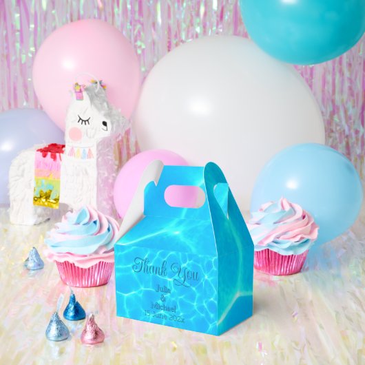 Azureターコイズブルー水反射ミニマリズム フェイバーボックス (パーティー)