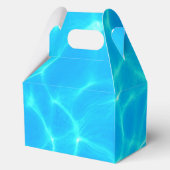 Azureターコイズブルー水反射ミニマリズム フェイバーボックス (裏面)