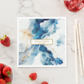 AZUREマーブルドリームガラ |グリッター日付の保存 スタンダードランチョンナプキン (インサイチュ)