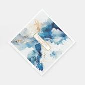 AZUREマーブルドリームガラ |グリッター日付の保存 スタンダードランチョンナプキン (角)