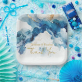 AZUREマーブルドリームガラ ペーパープレート (パーティー)