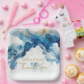 AZUREマーブルドリームガラ ペーパープレート (パーティー)