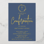 Azure恵み少年の確認招待状 箔招待状 (正面)