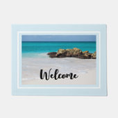 Azure海サンディビーチフォトウェルカム ドアマット (正面)