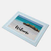 Azure海サンディビーチフォトウェルカム ドアマット (アングル)