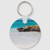 Azure海サンディビーチフォト誕生日ありがとう キーホルダー (裏面)