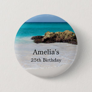 Azure海サンディビーチフォト誕生日 缶バッジ