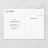 Azure海サンディビーチ写真ありがとう ポストカード (裏面)