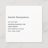 Azure海サンディビーチ写真 スクエア名刺 (裏面)