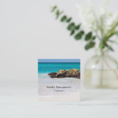 Azure海サンディビーチ写真 スクエア名刺 (スタンド正面)