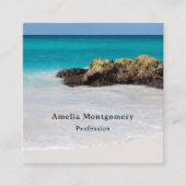 Azure海サンディビーチ写真 スクエア名刺 (正面)