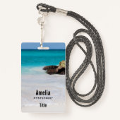 Azure海サンディビーチ写真 バッジ (裏面ランヤード)