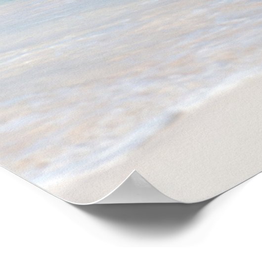 Azure海サンディビーチ写真 ポスター (角)