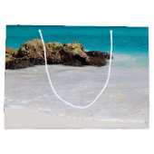 Azure海サンディビーチ写真 ラージペーパーバッグ (裏面)