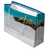 Azure海サンディビーチ写真 ラージペーパーバッグ (正面アングル)