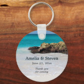 Azure海サンディビーチ結婚写真 キーホルダー (正面)