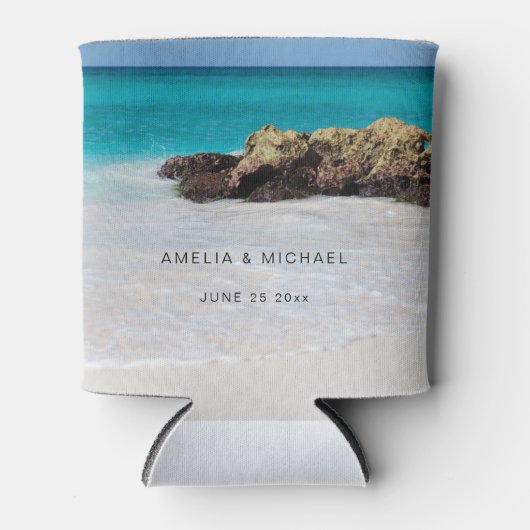 Azure海サンディビーチ結婚写真 缶クーラー (正面)