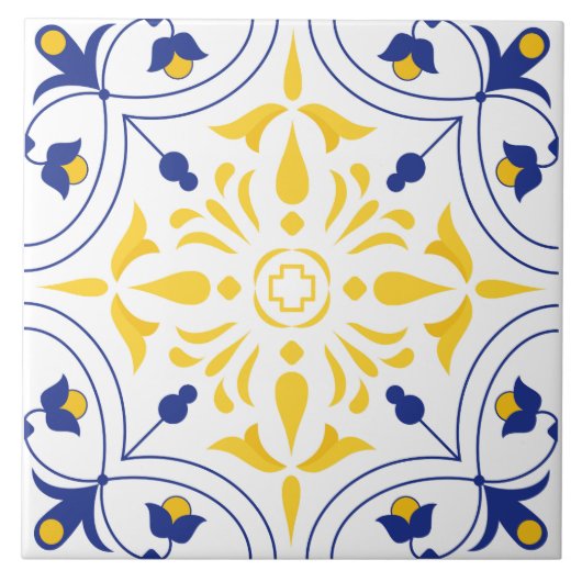 Azure開花クロスカロートーン タイル (正面)