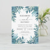 Azure開花ボタニカル結婚ズ 招待状 (スタンド正面)