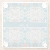 Azure開花、カスタム ガラスコースター (裏面)