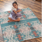 Azure開花、カスタム フリースブランケット