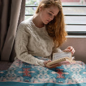 Azure開花、カスタム フリースブランケット